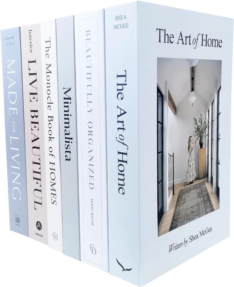 ONEGOING 6PCS Decorative Books for Coffee Table-Faux Books for Decoration-Coffee Table Decor-Hardboard Fake Decorative Book for Bookshelf Home Decor Display - Image 4
